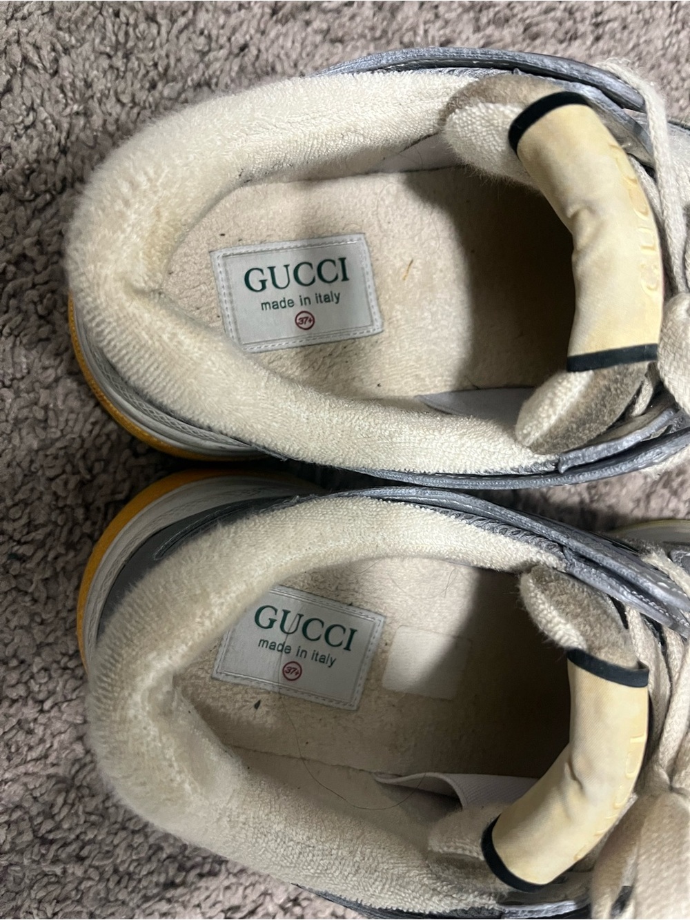 Gucci Ultrapace Silver Metallic Sneakers - Picture 8 of 16